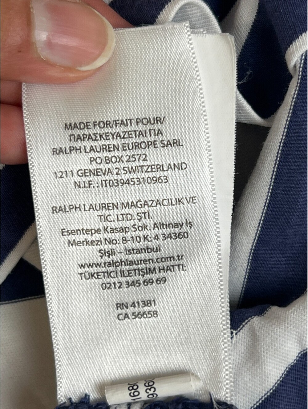 Polo Ralph Lauren Men Size M Blue White Striped Pocket T-Shirt Classic Fit - Picture 8 of 11